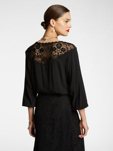 Blusa elegante con pizzo - Elena Mirò