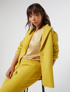 Blusa in twill stampato, oro - N.O.W. MARINA RINALDI