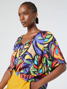 Blusa in raso stampato - N.O.W. MARINA RINALDI
