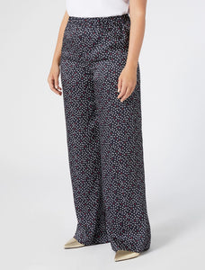 PANTALONI A PALAZZO IN TWILL - BLU NOTTE - N.O.W. MARINA RINALDI
