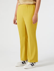 Pantaloni flare in jersey stretch, oro - N.O.W. MARINA RINALDI