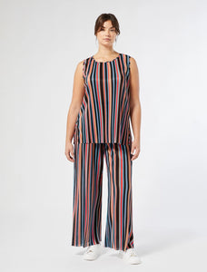 PANTALONI IN JERSEY PLISSÉ - MULTICOLOR - N.O.W. MARINA RINALDI