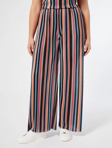 PANTALONI IN JERSEY PLISSÉ - MULTICOLOR - N.O.W. MARINA RINALDI