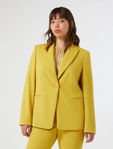 Giacca blazer in jersey stretch, oro - N.O.W. MARINA RINALDI