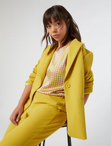 Giacca blazer in jersey stretch, oro - N.O.W. MARINA RINALDI