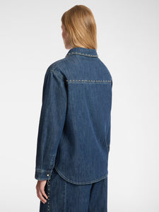 Camicia in denim con borchie - Elena Mirò