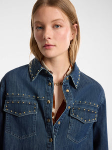 Camicia in denim con borchie - Elena Mirò