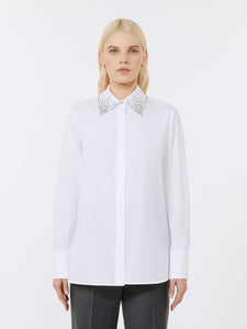 Camicia in popeline con cristalli - MAX MARA STUDIO