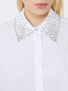 Camicia in popeline con cristalli - MAX MARA STUDIO