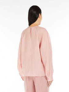 Blusa in garza ramiè, rosa - Max Mara Studio