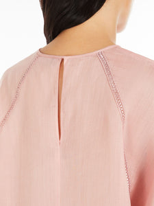 Blusa in garza ramiè, rosa - Max Mara Studio