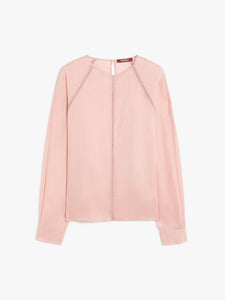 Blusa in garza ramiè, rosa - Max Mara Studio