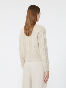 Cardigan in lana e cachemire a trecce - MAX MARA STUDIO