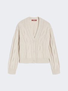 Cardigan in lana e cachemire a trecce - MAX MARA STUDIO
