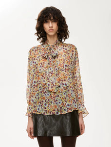 Blusa in crêpe, avorio - iBlues