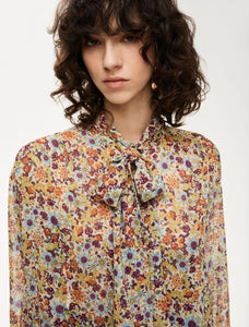 Blusa in crêpe, avorio - iBlues