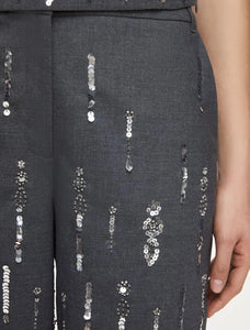 PANTALONI RICAMATI Grigio - iBLUES