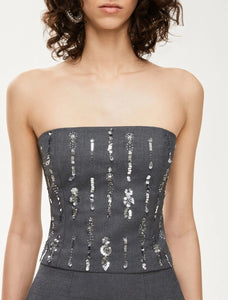 TOP BUSTIER Grigio - iBLUES