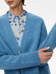 CARDIGAN MISTO ALPACA Turchese - iBLUES