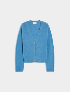 CARDIGAN MISTO ALPACA Turchese - iBLUES