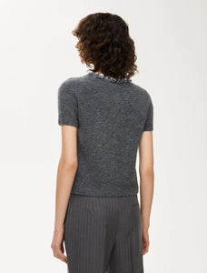 CARDIGAN RICAMATO Grigio Melange - iBLUES