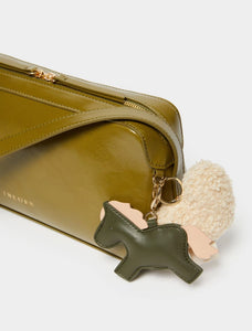 Borsa con charms, verde olio - iBlues
