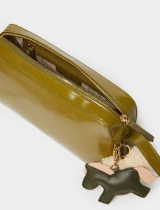 Borsa con charms, verde olio - iBlues