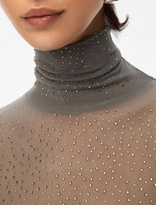 MAGLIA IN TULLE Grigio Perla - iBLUES