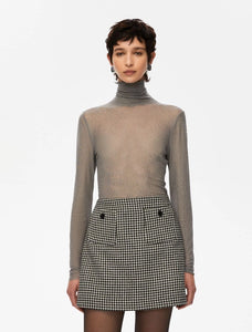 MAGLIA IN TULLE Grigio Perla - iBLUES