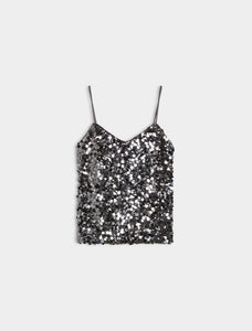 TOP IN PAILLETTES Canna Di Fucile - iBLUES