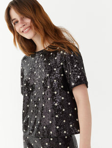 T-shirt in paillettes - iBlues