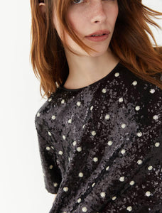 T-shirt in paillettes - iBlues