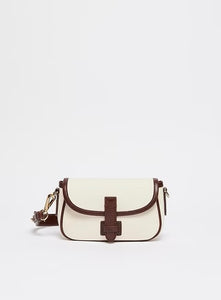 BORSA A TRACOLLA IN COTONE E PELLE - WEEKEND MAX MARA