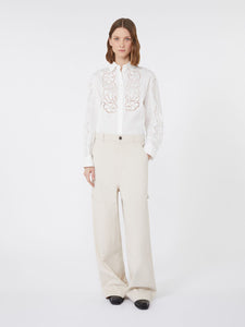 CAMICIA MORBIDA IN POPELINE RICAMATO - WEEKEND MAX MARA