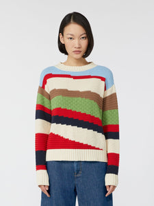 MAGLIA INTARSIATA IN COTONE - WEEKEND MAX MARA
