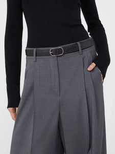 CINTURA IN PELLE CON STAMPA COCCODRILLO - WEEKEND MAX MARA