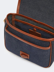 BORSA A TRACOLLA IN DENIM E PELLE - WEEKEND MAX MARA