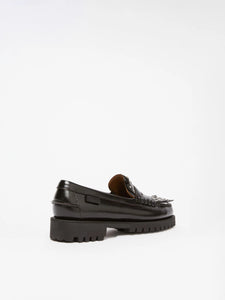 Mocassino in pelle con micro borchie, nero - Weekend Max Mara