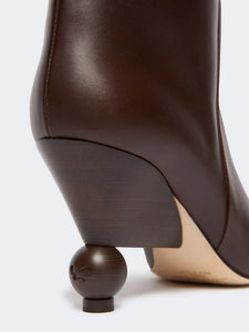 Stivale in pelle lucida, marrone scuro - WEEKEND MAX MARA