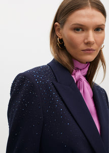 TAILLEUR IN MAGLIA CON DETTAGLIO STRASS SULLE SPALLE - LOLA CASADEMUND
