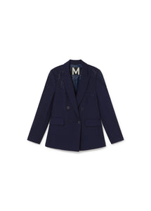 TAILLEUR IN MAGLIA CON DETTAGLIO STRASS SULLE SPALLE - LOLA CASADEMUND