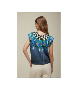 GILET GIROCOLLO PATTERN NORVEGESE DOUBLE USE - JEi'S