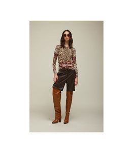 MAGLIA TRICOT STAMPA ANIMALIER DOUBLE USE - JEi'S