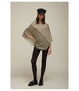 PONCHO STAMPA CRAVATTERIA DOUBLE USE - JEi'S