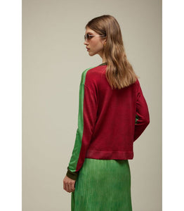 PULL OVER CORTO STAMPA FALSO UNITO BICOLORE - JEi'S