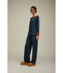 MAGLIA OVER CON FANTASIA FALSO UNITO BICOLORE DOUBLE USE - JEi'S