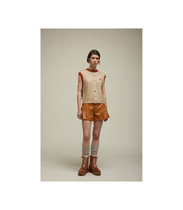 GILET GIROCOLLO PATTERN FALSO UNITO BICOLORE DOUBLE USE - JEi'S