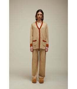 CARDIGAN V OVER STAMPA FALSO UNITO - JEi'S