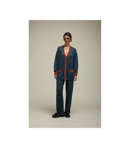 CARDIGAN V OVER STAMPA FALSO UNITO - JEi'S