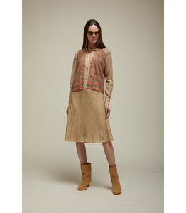 GILET SCOLLO V STAMPA PRINCIPE GALLES - JEi'S